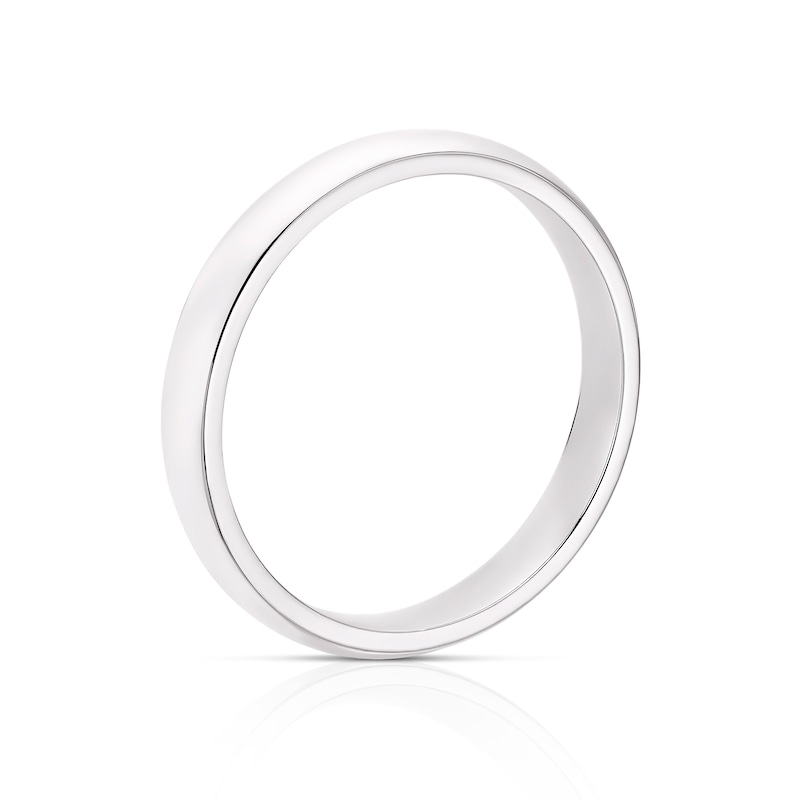 Main Image 2 of 9ct White Gold 3mm Super Heavy Court Ring