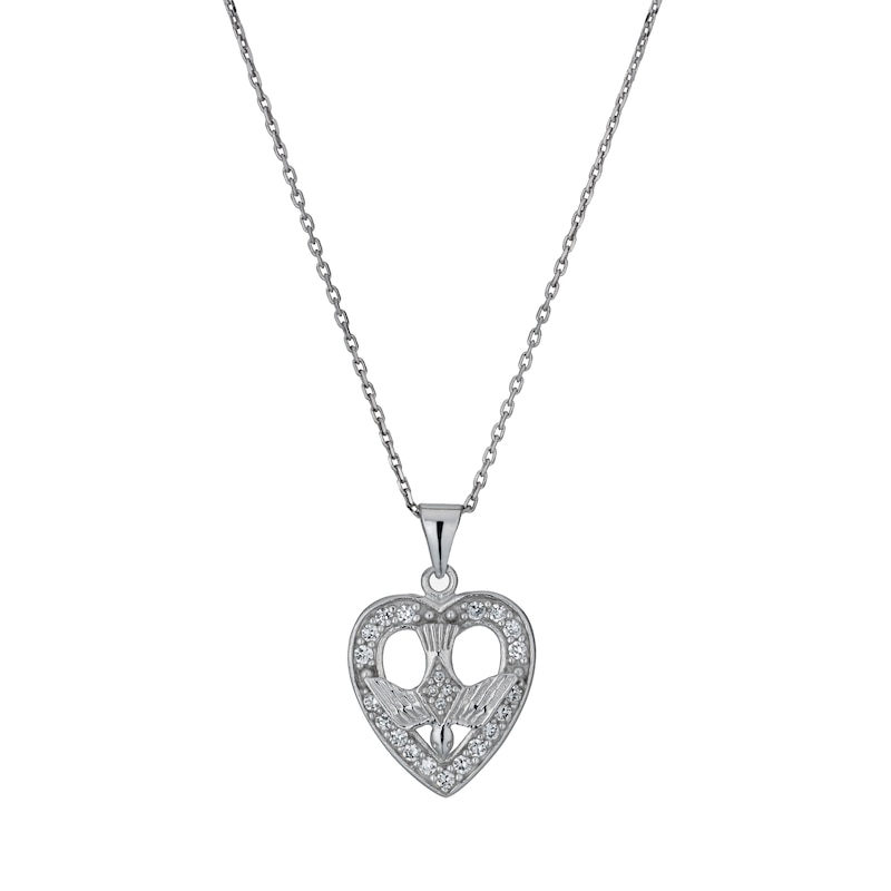 Cailin Sterling Silver & Cubic Zirconia Heart Pendant