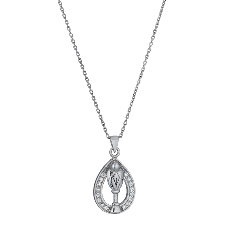 Main Image 1 of Cailin Sterling Silver & Cubic Zirconia Chalice Pendant