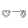 Thumbnail Image 1 of Children's Sterling Silver Cubic Zirconia Heart Earrings