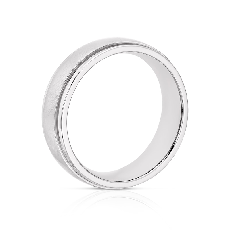 Main Image 3 of Titanium Men's Matt & Polished Ring