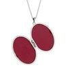 Thumbnail Image 2 of Sterling Silver Large Diamond Cut Satin Oval Locket
