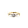 Thumbnail Image 4 of 9ct Yellow Gold 0.10ct Total Diamond Round Cluster Ring