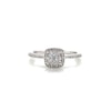 Thumbnail Image 4 of 9ct White Gold 0.20ct Diamond Total Cushion Cluster Ring