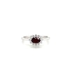 Thumbnail Image 4 of 9ct White Gold Red Ruby 0.15ct Diamond Ring