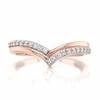 Thumbnail Image 4 of 9ct Rose Gold 0.15ct Diamond V-Shape Eternity Ring