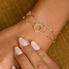 Thumbnail Image 7 of Olivia Burton Women's Honeycomb Classic Light Gold Tone Double Layered Bracelet